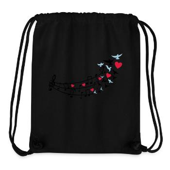 love_music_noten2 - Stanley/Stella recycelter Gym Bag - Schwarz - Vorne