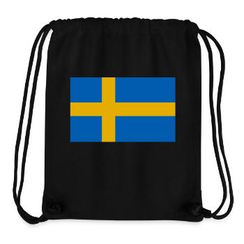 Schweden Flagge - Stanley/Stella recycelter Gym Bag - Schwarz - Vorne