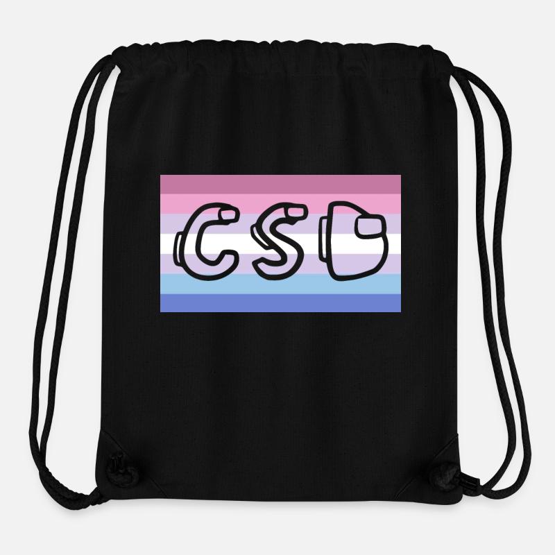 bigender pride CSD - Stanley/Stella Recycled Gym Bag - black