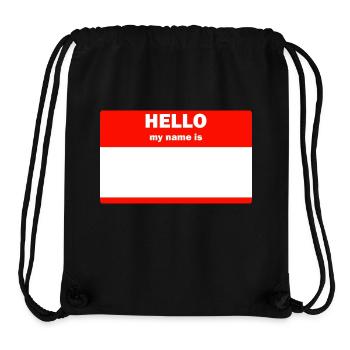 Hello my name is - Stanley/Stella Recycled Gym Bag - black - Front
