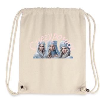 Three good looking women, nice girls in winter - Stanley/Stella Recycled Gym Bag - natural - Front