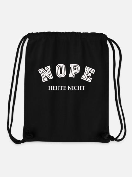 Nope Heute nicht - Stanley/Stella recycelter Gym Bag - Schwarz