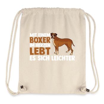 Hund Deutscher Boxer - Stanley/Stella recycelter Gym Bag - Naturweiß - Vorne
