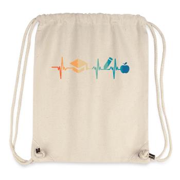 Heartbeat Teaching - Stanley/Stella Recycled Gym Bag - natural - Front