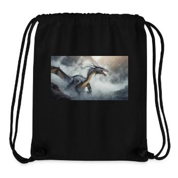 Ein realistischer böser dunkler Drache beim Erklimmen eines Nebels - Stanley/Stella recycelter Gym Bag - Schwarz - Vorne