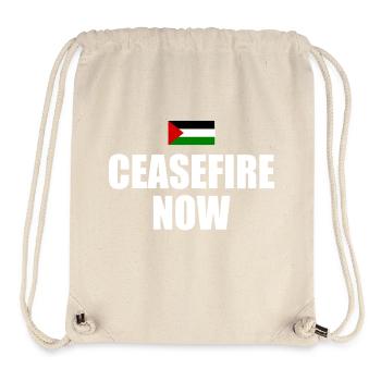 ceasefire now - Stanley/Stella Recycled Gym Bag - natural - Front