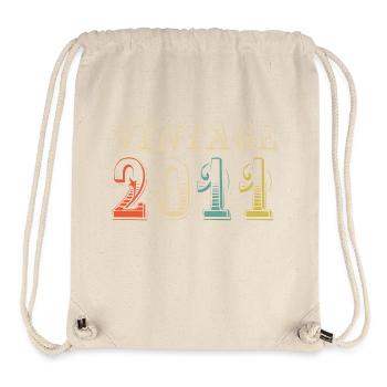 Vintage 2011- 13 rd birthday - 13 ans - Sac à cordon recyclé Stanley/Stella - blanc naturel - Devant