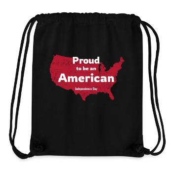 Proud to be American Independence Day - Stanley/Stella Recycled Gym Bag - black - Front
