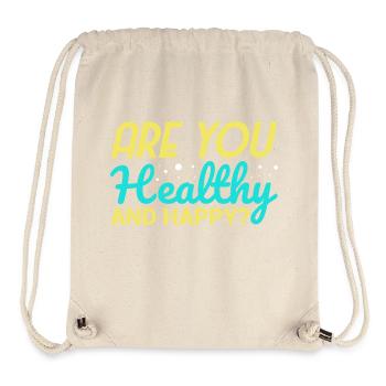 Healthy and Happy ? - Stanley/Stella recycelter Gym Bag - Naturweiß - Vorne
