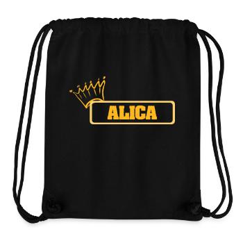 Nom : Alica - Sac à cordon recyclé Stanley/Stella - noir - Devant