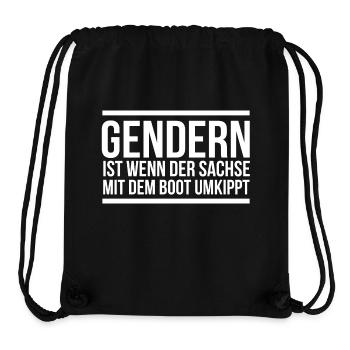 Gendern – Wenn der Sachse mit dem Boot umkippt - Stanley/Stella recycelter Gym Bag - Schwarz - Vorne