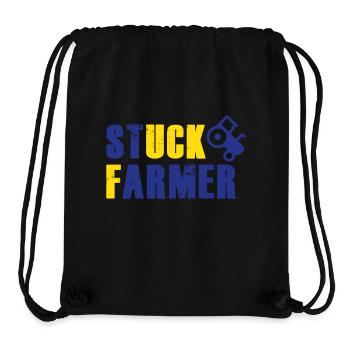 STUCK FARMER BLUE YELLOW - Stanley/Stella Recycled Gym Bag - black - Front