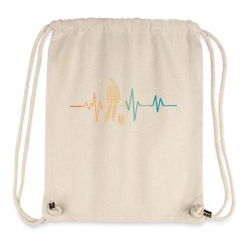 Heartbeat Retro Train Driver - Stanley/Stella Recycled Gym Bag - natural - Front