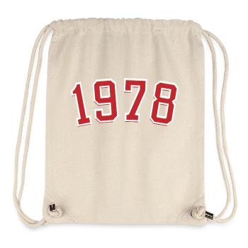 Année de naissance sport 1978 - Sac à cordon recyclé Stanley/Stella - blanc naturel - Devant