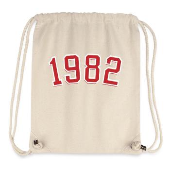 Année de naissance sport 1982 - Sac à cordon recyclé Stanley/Stella - blanc naturel - Devant