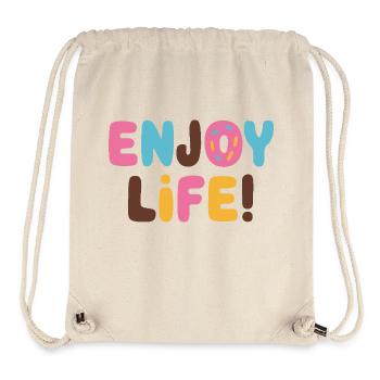 ENJOY LIFE WITH DONUTS - Stanley/Stella Recycled Gym Bag - natural - Front