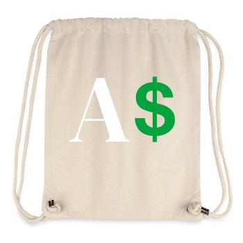 Dollar-Buchstabe - Stanley/Stella recycelter Gym Bag - Naturweiß - Vorne
