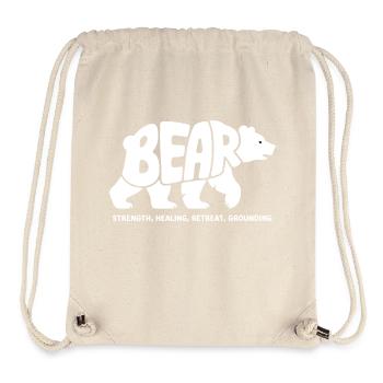 Bär Krafttier – Spirituelles Totemtier Design - Stanley/Stella recycelter Gym Bag - Naturweiß - Vorne