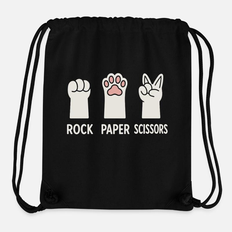 Rock Paper Scissors Katzen Pfoten - Stanley/Stella recycelter Gym Bag - Schwarz