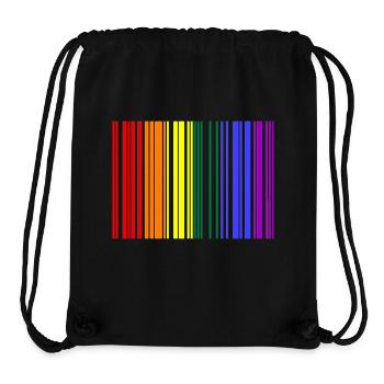 Code-barres arc-en-ciel - Sac à cordon recyclé Stanley/Stella - noir - Devant