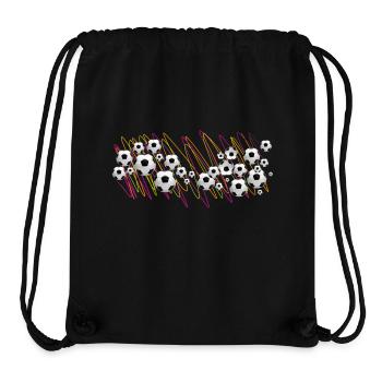 Fußbälle, Fußballfan-Streetwear - Stanley/Stella recycelter Gym Bag - Schwarz - Vorne