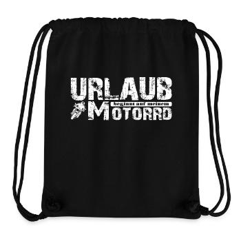 Urlaub beginnt auf meinem Motorrad Biker Spruch - Stanley/Stella recycelter Gym Bag - Schwarz - Vorne