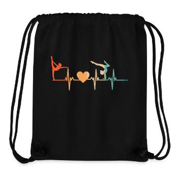 Gymnastik-Herzschlag - Stanley/Stella recycelter Gym Bag - Schwarz - Vorne