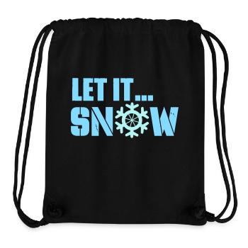 qu’il neige - Sac à cordon recyclé Stanley/Stella - noir - Devant