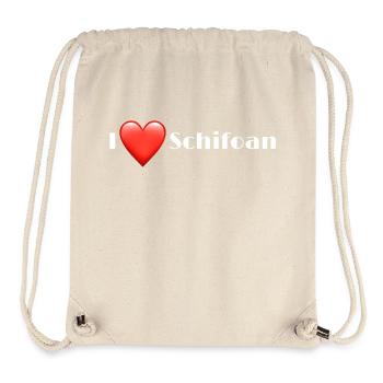 I love Schifoan - Stanley/Stella recycelter Gym Bag - Naturweiß - Vorne