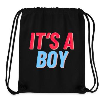 It's a Boy - It's a Boy - Birth Reveal - Stanley/Stella Recycled Gym Bag - black - Front