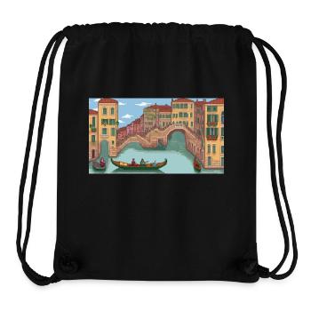 Venedig, Italien - Pixel Art - Stanley/Stella recycelter Gym Bag - Schwarz - Vorne