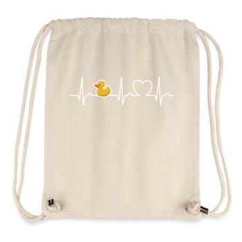 EKG Kurve - Herzkurve - Puls - Gummi Ente - Stanley/Stella recycelter Gym Bag - Naturweiß - Vorne