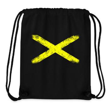 Cross Yellow - Stanley/Stella Recycled Gym Bag - black - Front