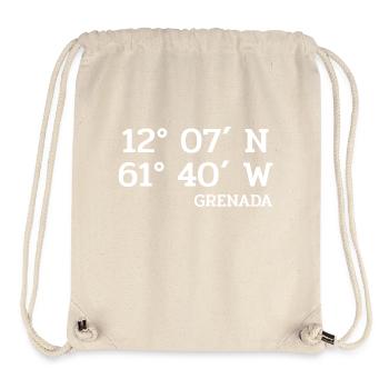 Grenada Coordinates - Coordinates - Caribbean - Stanley/Stella Recycled Gym Bag - natural - Front