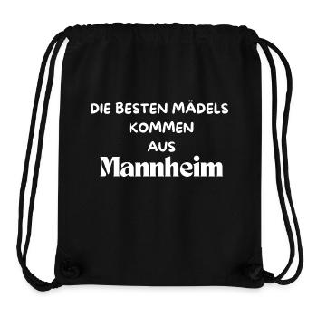 Les meilleures filles viennent de Mannheim - Sac à cordon recyclé Stanley/Stella - noir - Devant