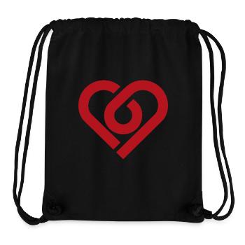 Stylisches Rotes Herz Valentinstag Liebe - Stanley/Stella recycelter Gym Bag - Schwarz - Vorne