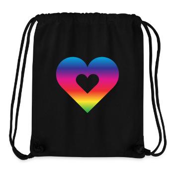 Rainbow Heart Homosexuality LGBT Love - Stanley/Stella Recycled Gym Bag - black - Front