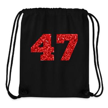 Number 47 Red Glitter - 47th Anniversary - Stanley/Stella Recycled Gym Bag - black - Front
