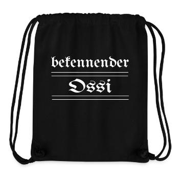 bekennender Ossi - Stanley/Stella recycelter Gym Bag - Schwarz - Vorne