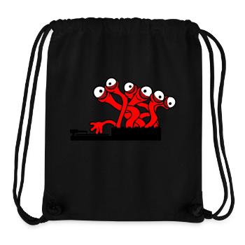 3 DJ Party Eyes Monster Alien Alien Horror - Stanley/Stella Recycled Gym Bag - black - Front