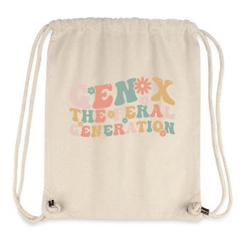 Gen X The Feral Generation Funny Generation X - Stanley/Stella Recycled Gym Bag - natural - Front