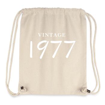 Jahrgang 1977 - Geschenkidee zum Jubiläum - Stanley/Stella recycelter Gym Bag - Naturweiß - Vorne