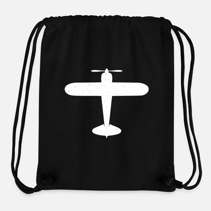 Flugzeug Propellerflugzeug Fliegen - Stanley/Stella recycelter Gym Bag - Schwarz