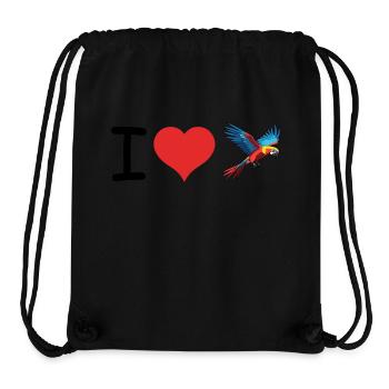 I love Parrot Bird Quote - Pet Design - Stanley/Stella Recycled Gym Bag - black - Front