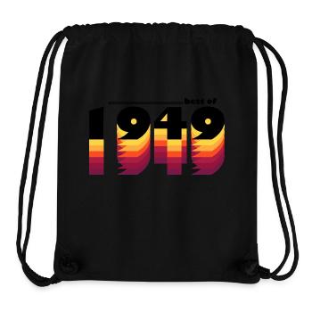 Vintage Retro Best of 1949, zur Feier des 76-jährigen Bestehens - Stanley/Stella recycelter Gym Bag - Schwarz - Vorne