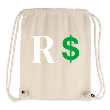 Buchstabe r Dollar - Stanley/Stella recycelter Gym Bag - Naturweiß - Vorne