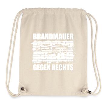 Brandmauer - Gegen Rechts, gegen Hetze - Stanley/Stella recycelter Gym Bag - Naturweiß - Vorne