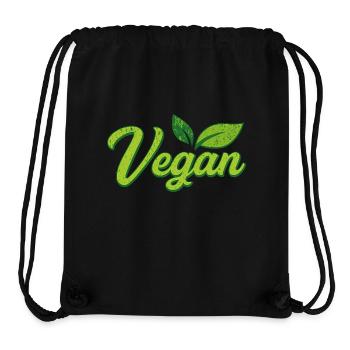Vegan - Sac à cordon recyclé Stanley/Stella - noir - Devant