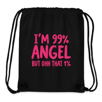 Ange Ange Pourcentage Dire - Sac à cordon recyclé Stanley/Stella - noir - Devant