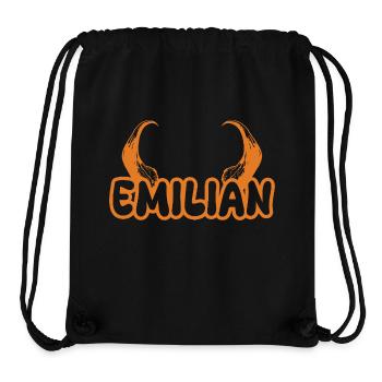 Émilien - Sac à cordon recyclé Stanley/Stella - noir - Devant
